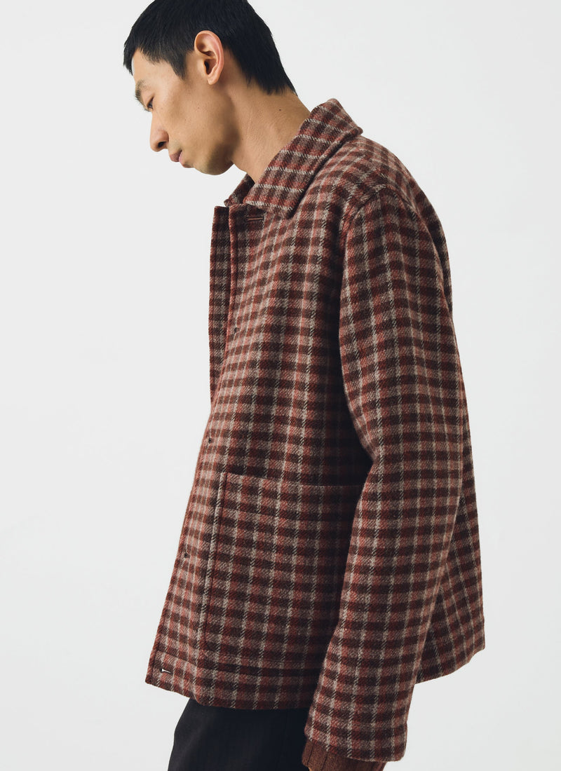 Wool Check Chore Jacket | Red Cedar
