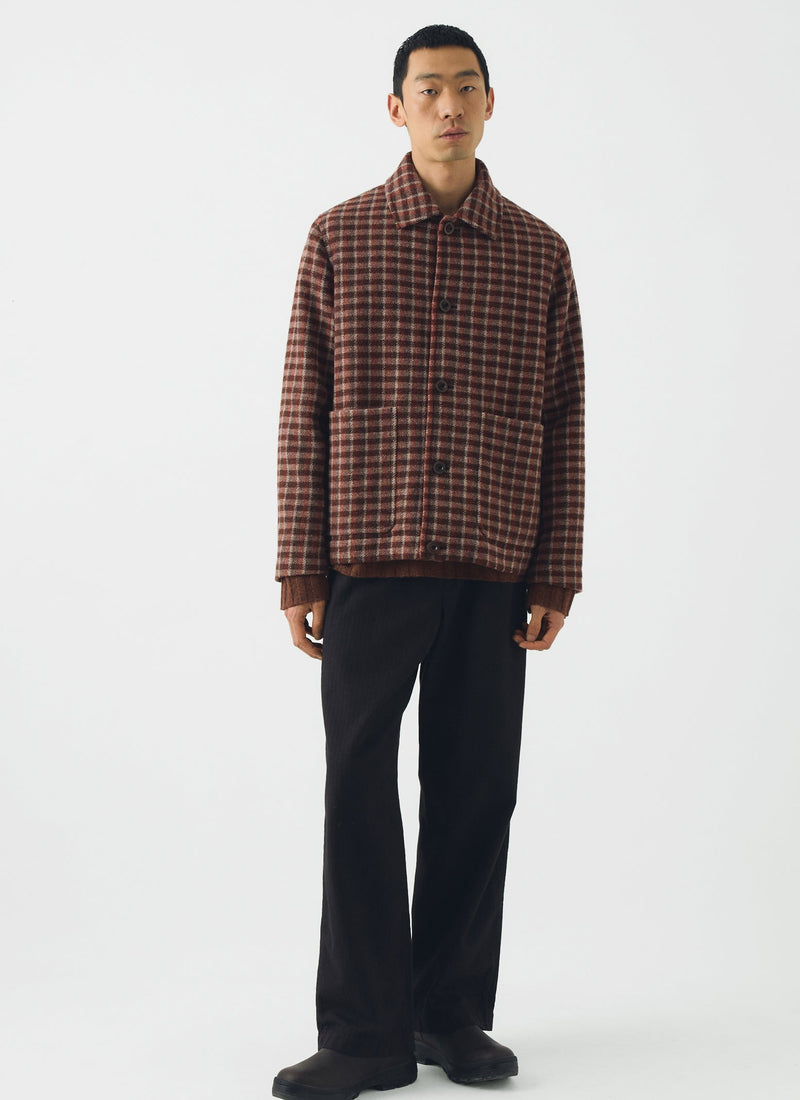Wool Check Chore Jacket | Red Cedar