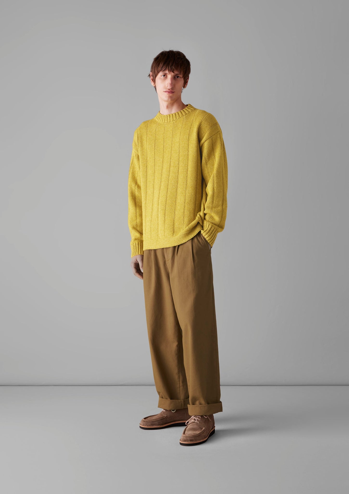 Bill Cotton Canvas Wide Leg Trousers | Acorn