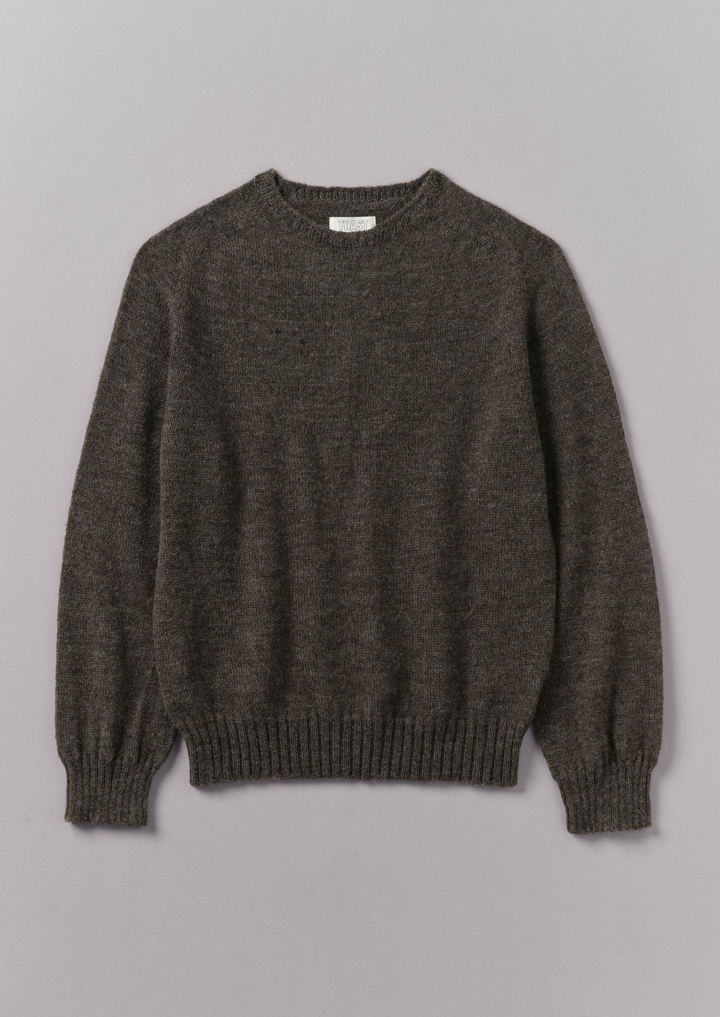 Seamless Shetland Wool Sweater | Grey