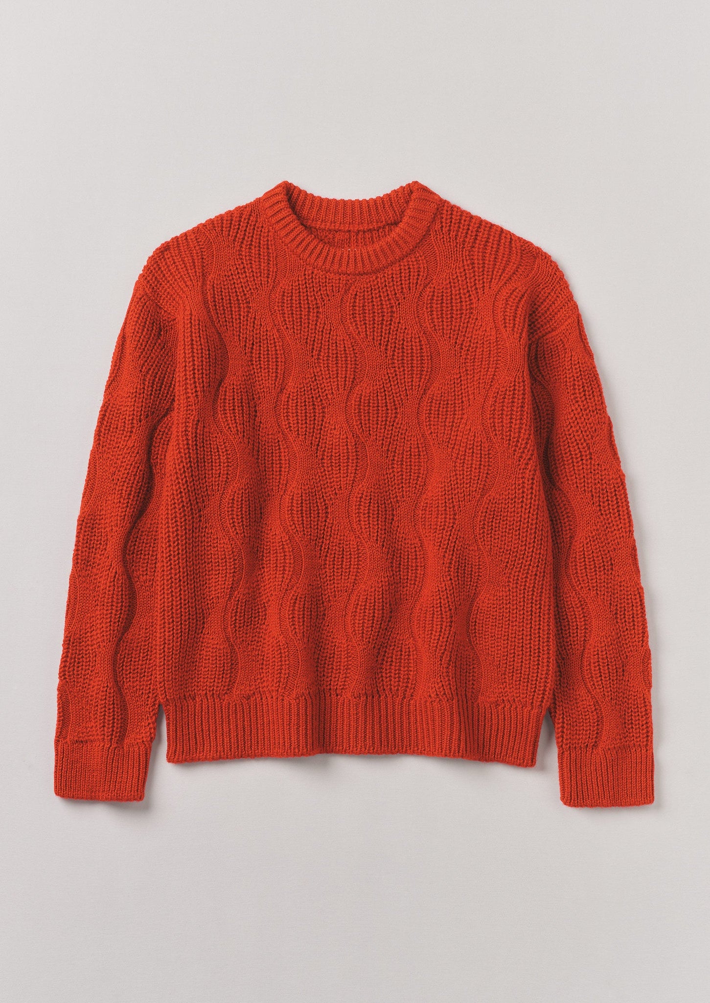 Kite String Ribbed Wool Sweater | Tangerine