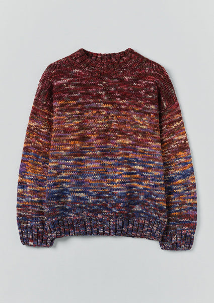 Hand Dyed Textured Sweater | Plum Multi | TOAST