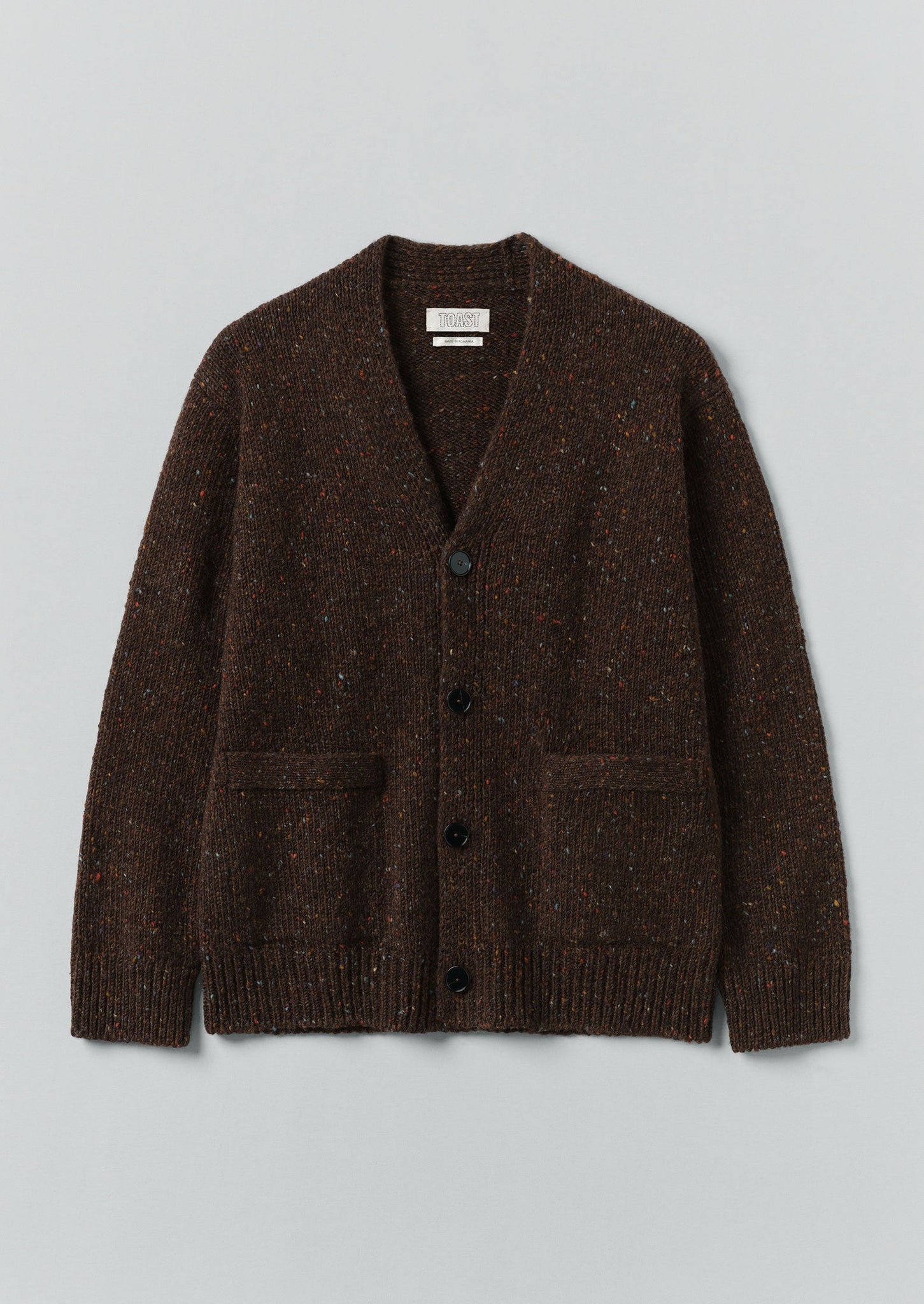 Donegal Wool V-Neck Cardigan | Bark