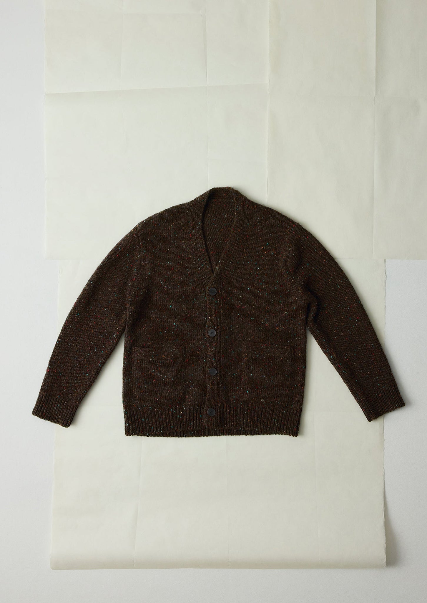 Donegal Wool V-Neck Cardigan | Bark