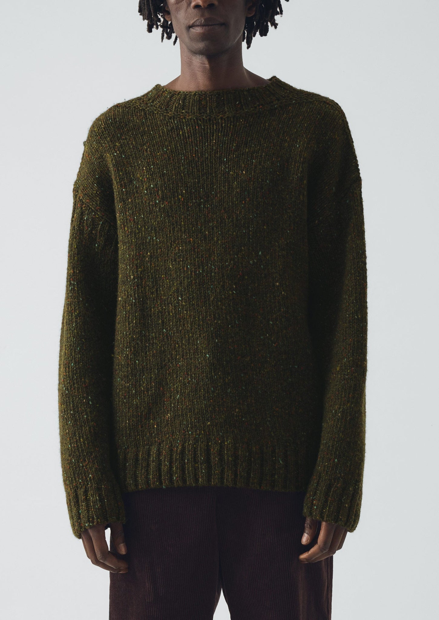 Finn Donegal Wool Sweater | Khaki