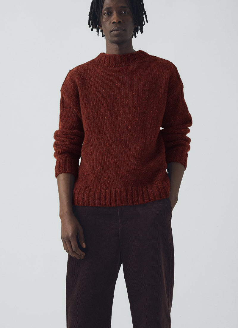 Finn Donegal Wool Sweater | Bordeaux