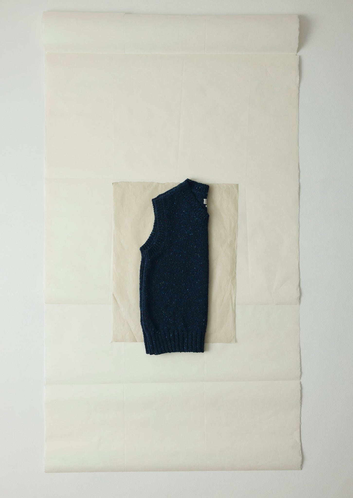 Donegal Wool Knitted Tank | Midnight