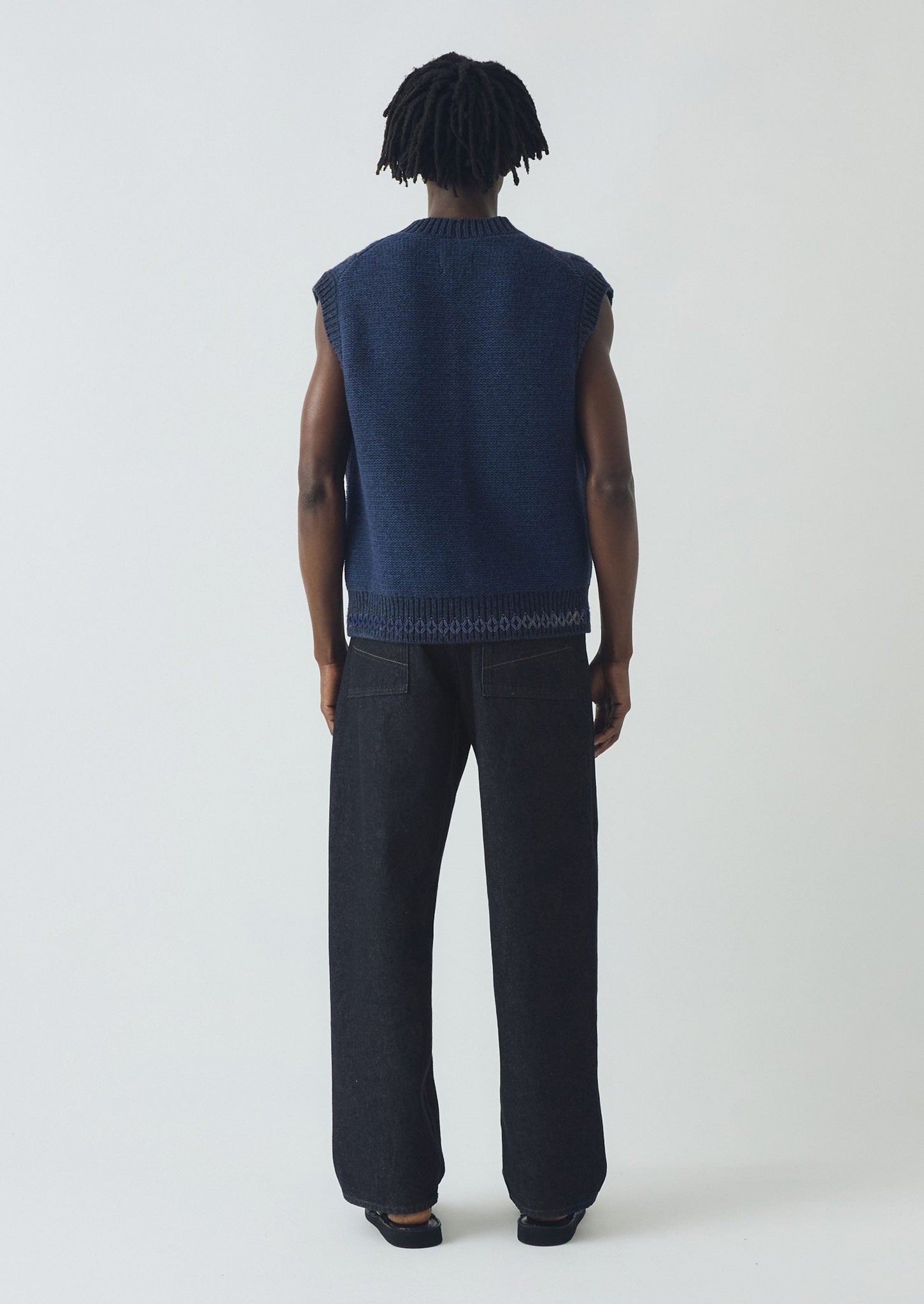 Hand Embellished Button Through Tank | Blue Multi