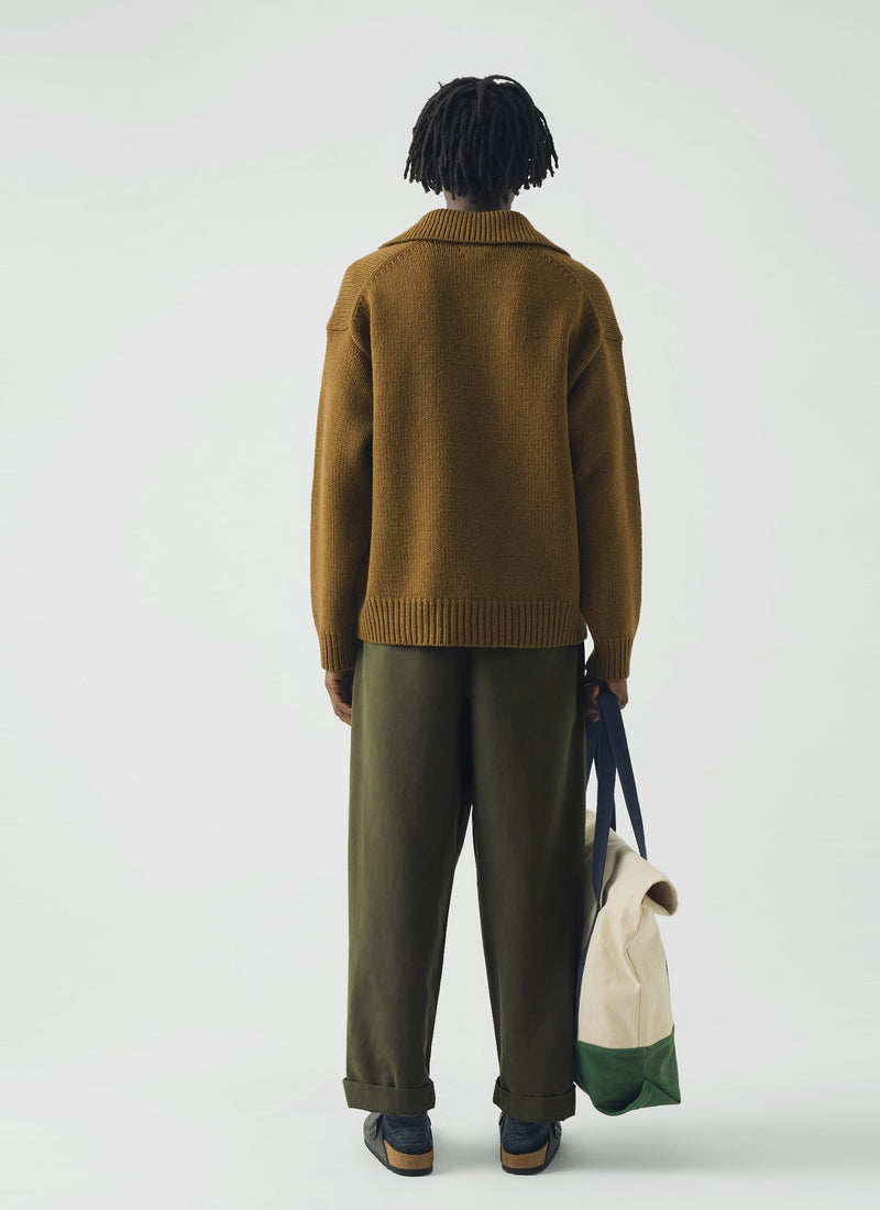 Half Placket Wool Pullover | Acorn