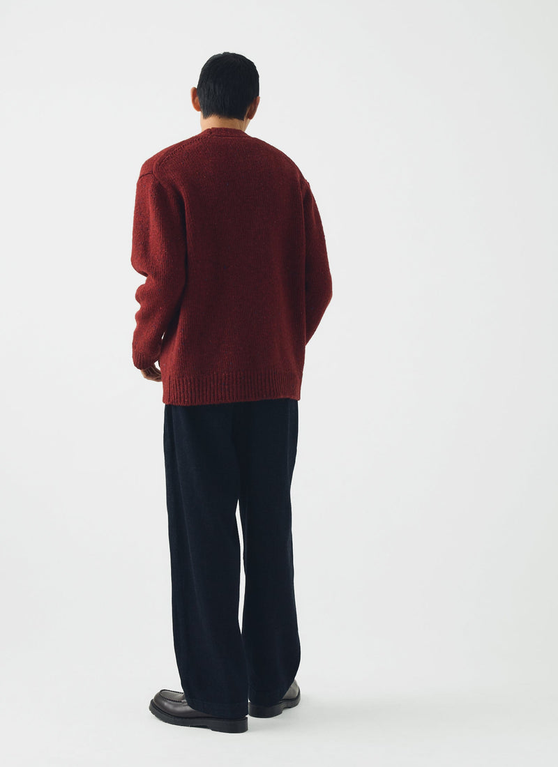 Donegal V Neck Cardigan | Russet Red