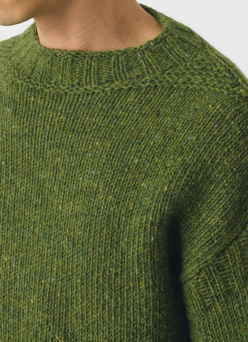 Finn Donegal Wool Sweater | Willow Green