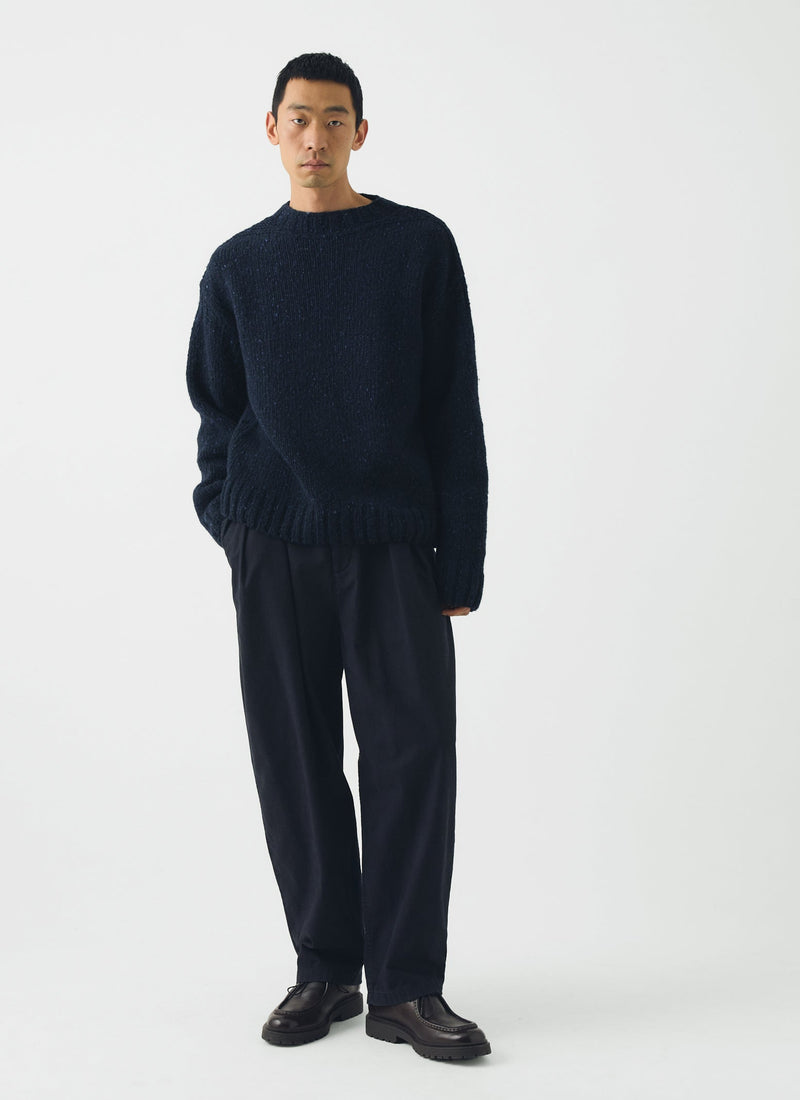 Finn Donegal Wool Sweater | Navy