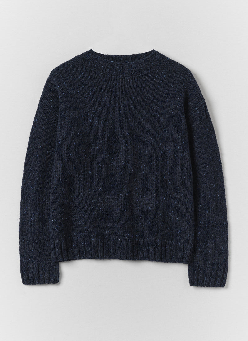 Finn Donegal Wool Sweater | Navy