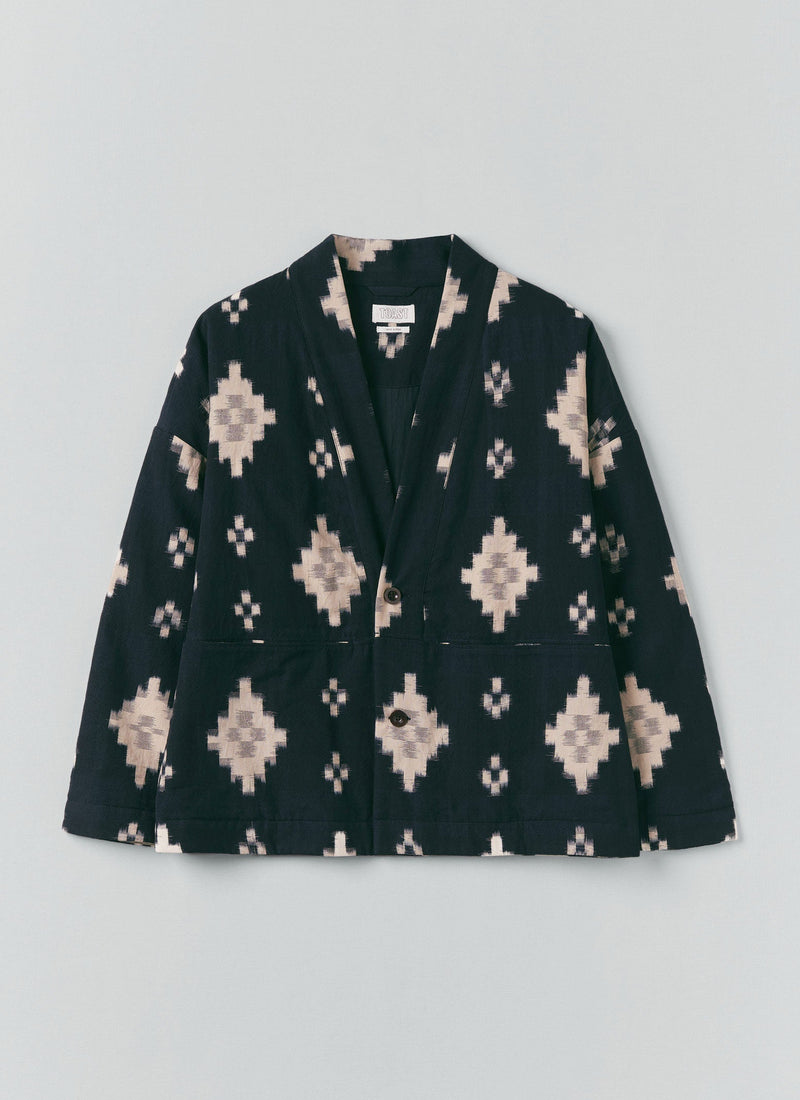 Fugue Ikat Padded Jacket | Midnight/Sand