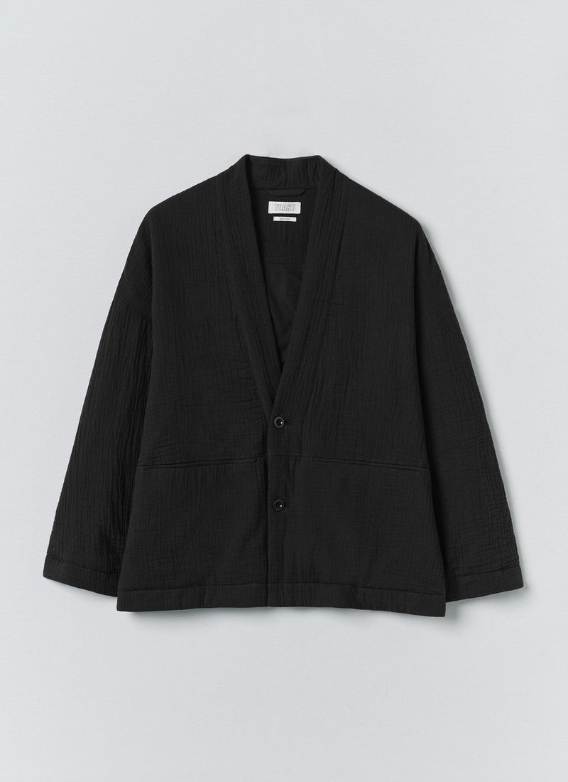 Relaxed Padded Cotton Jacket | Black Pepper