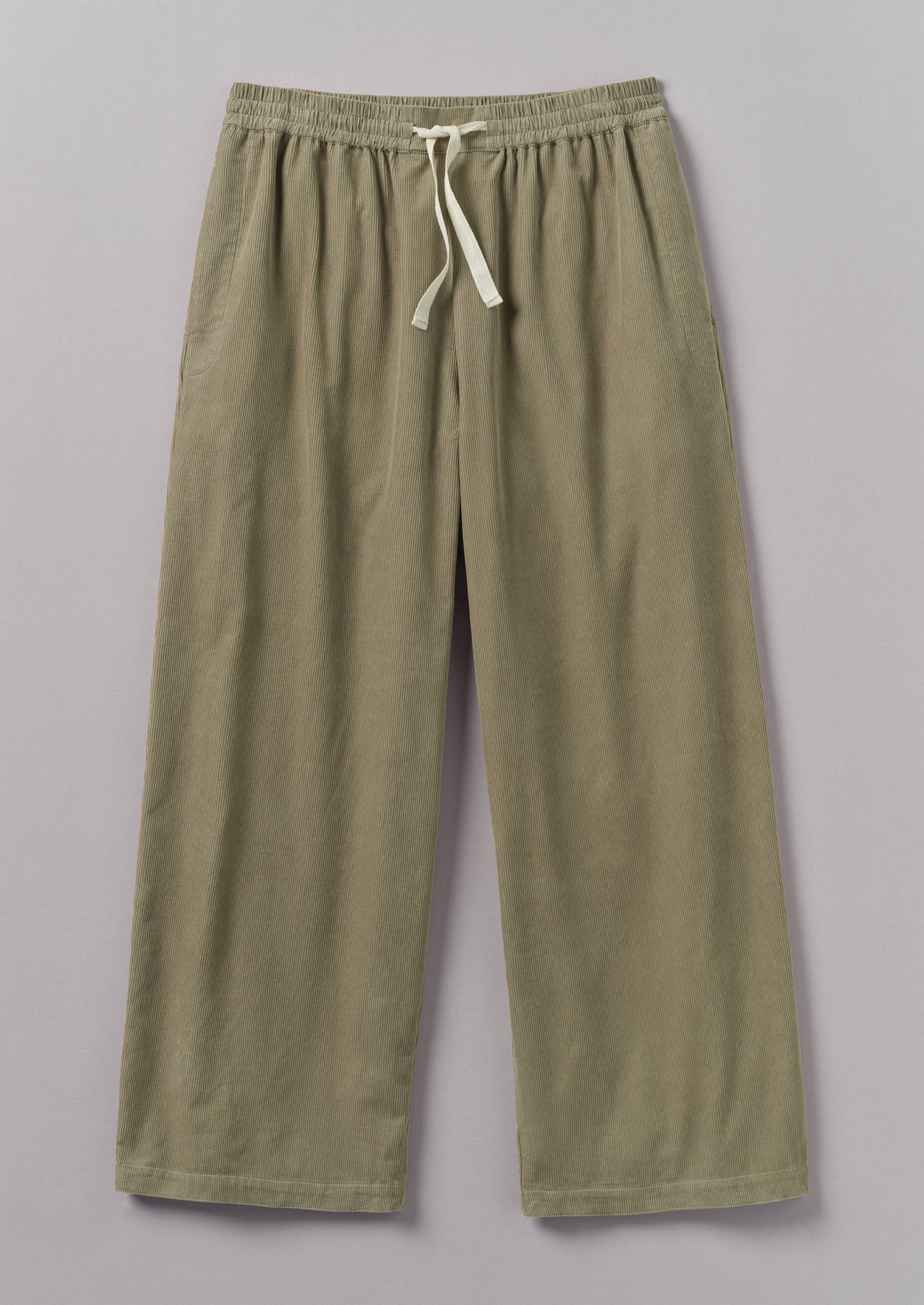 Soft Organic Cord Lounge Trousers | Green Stone