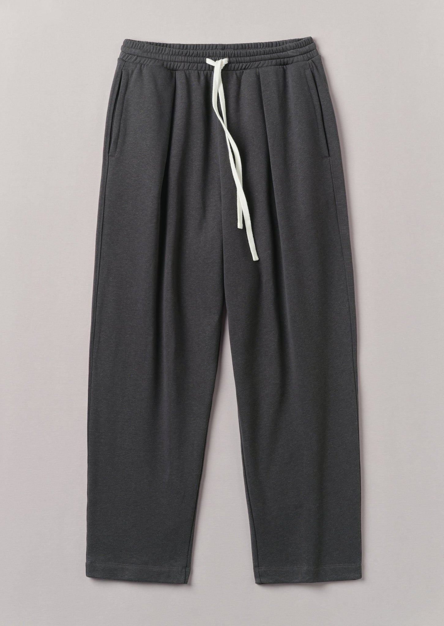 Brushed Cotton Hemp Lounge Trousers | Charcoal