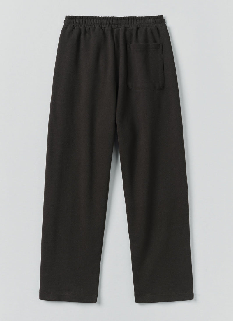 Loopback Jersey Pleated Trousers | Black Pepper