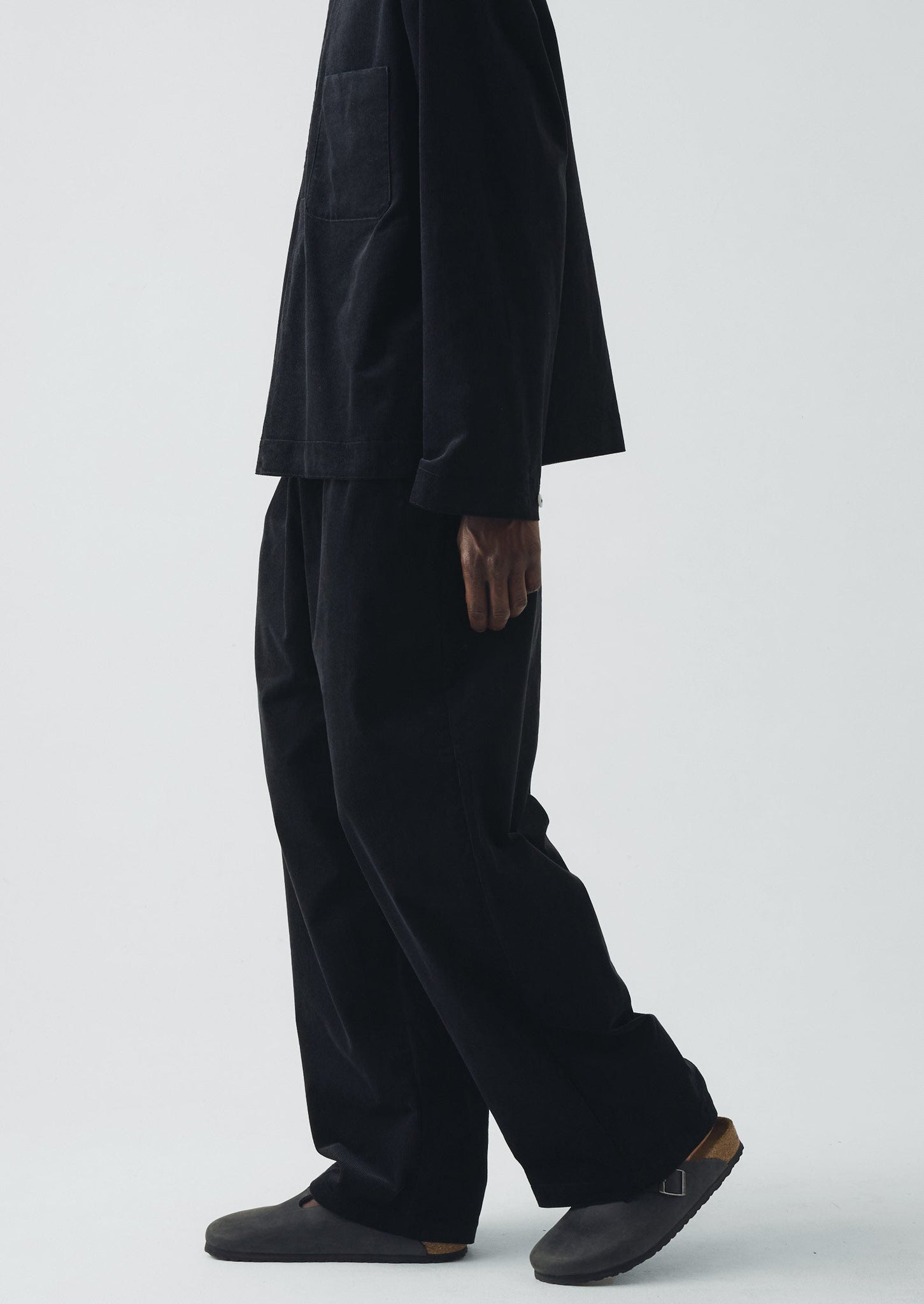 Organic Cord Lounge Trousers | Midnight