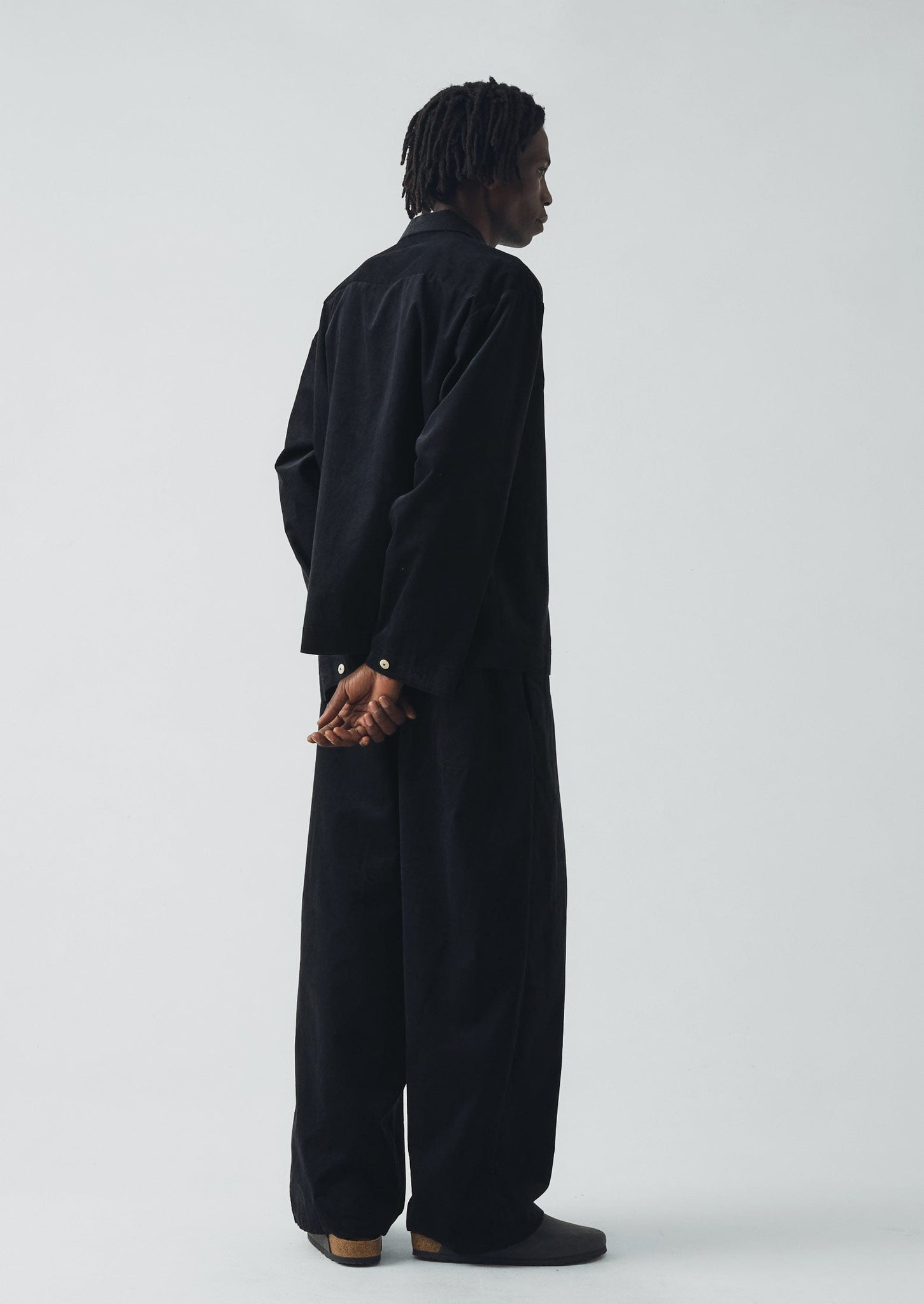 Organic Cord Lounge Trousers | Midnight