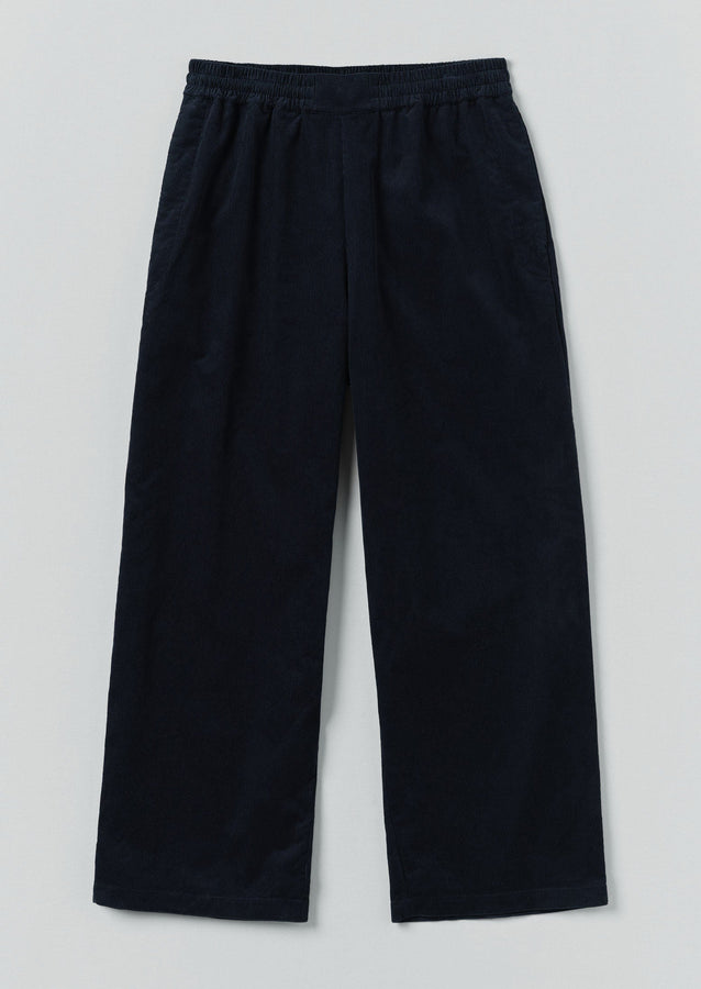Organic Cord Lounge Trousers | Midnight