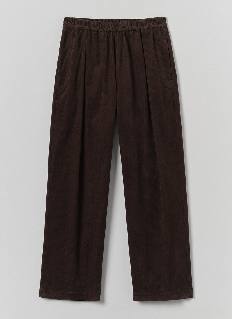 Organic Cord Lounge Trousers | Bitter Chocolate