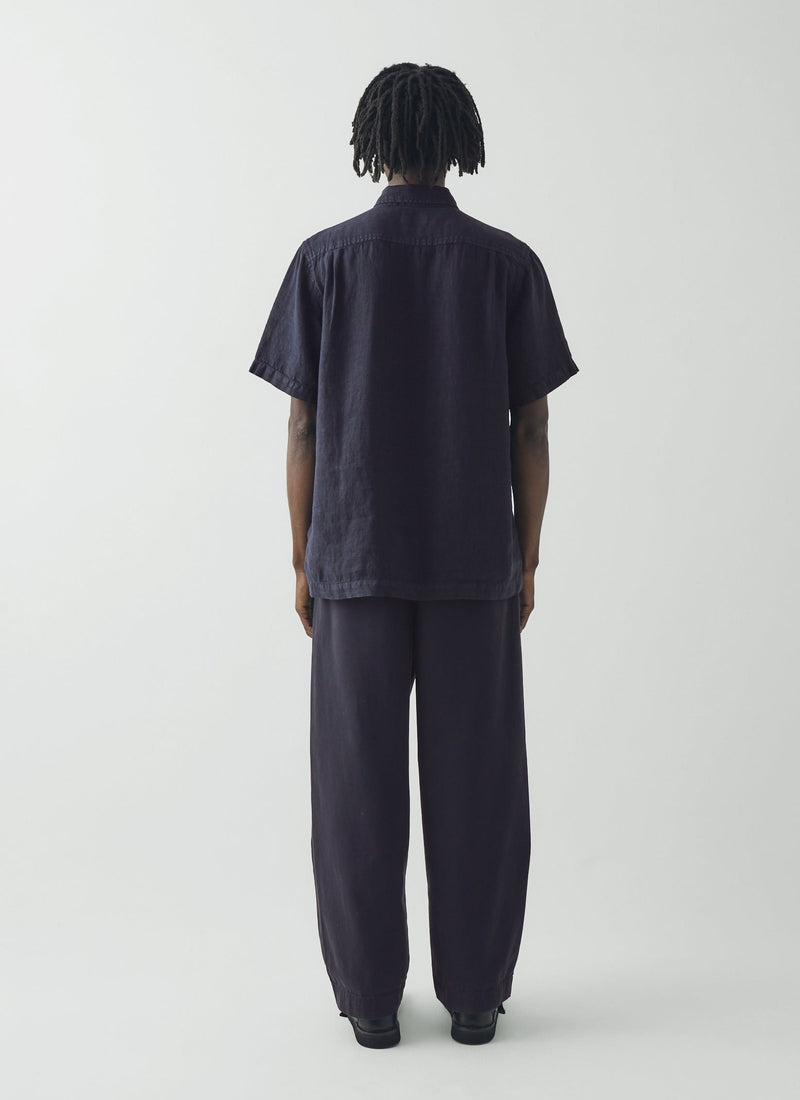 Linen Short Sleeve Shirt | Slate