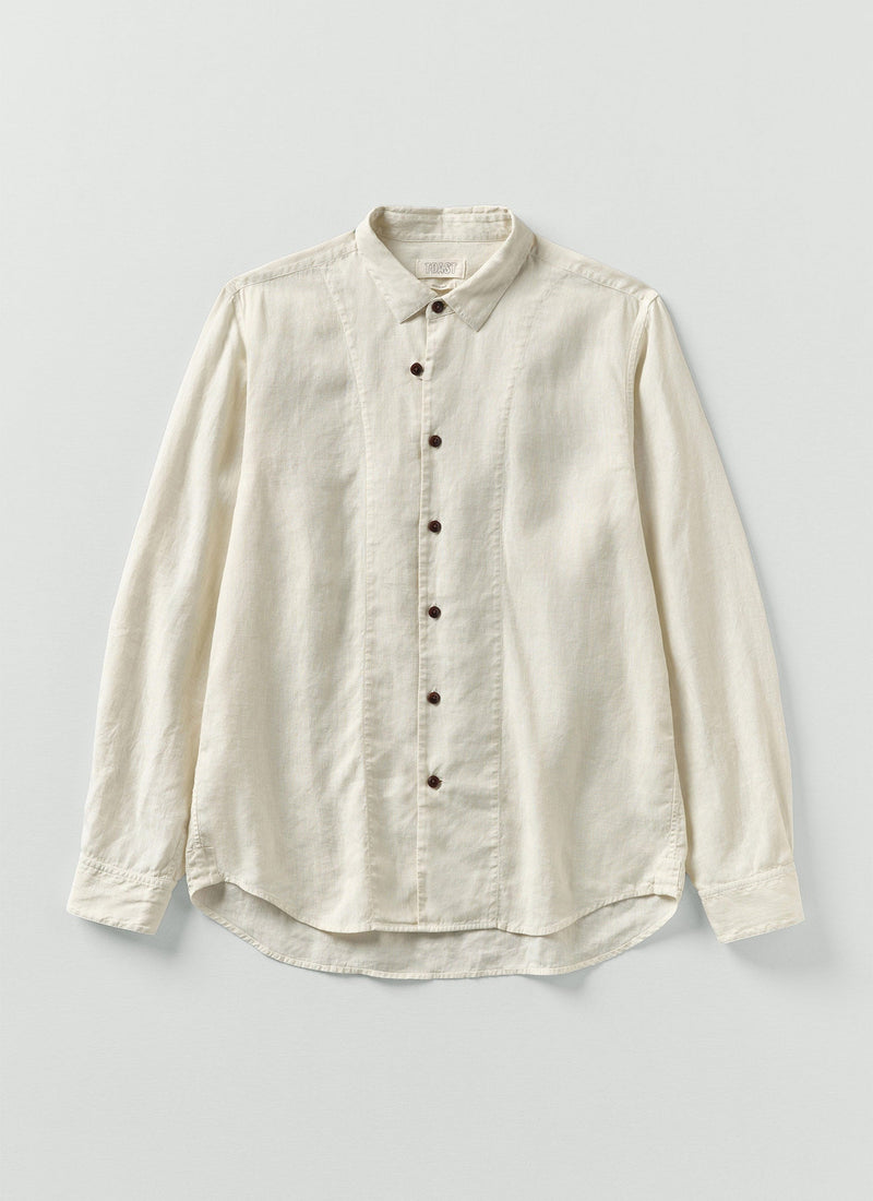 Loop Button Linen Shirt | Parchment