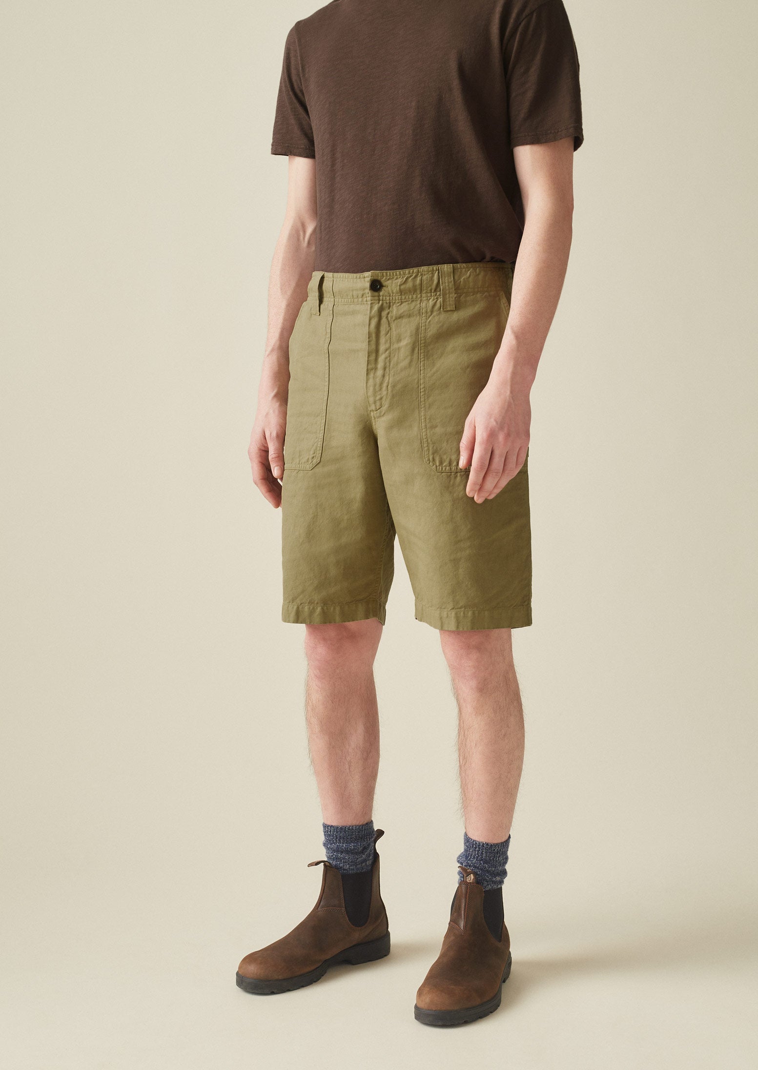 Archie Garment Dyed Shorts | Drift Wood | TOAST