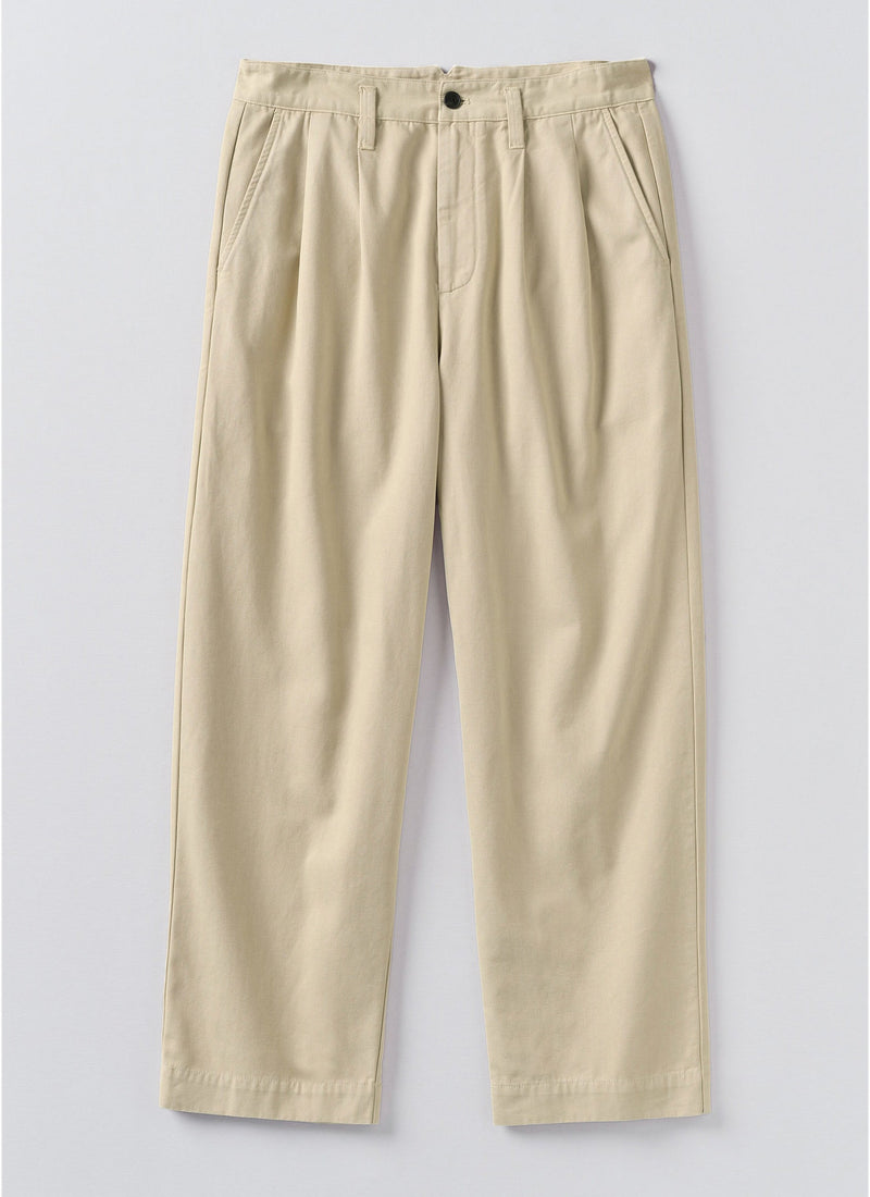 Bill Cotton Canvas Wide Leg Trousers | Stone