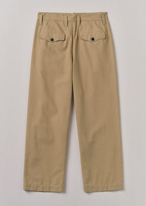 Bill Cotton Wide Leg Trousers | Ash Brown