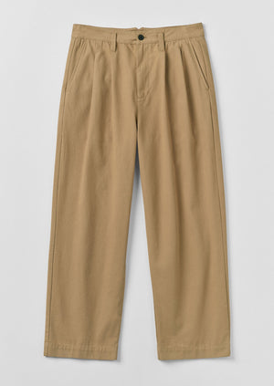 Bill Cotton Wide Leg Trousers | Ash Brown