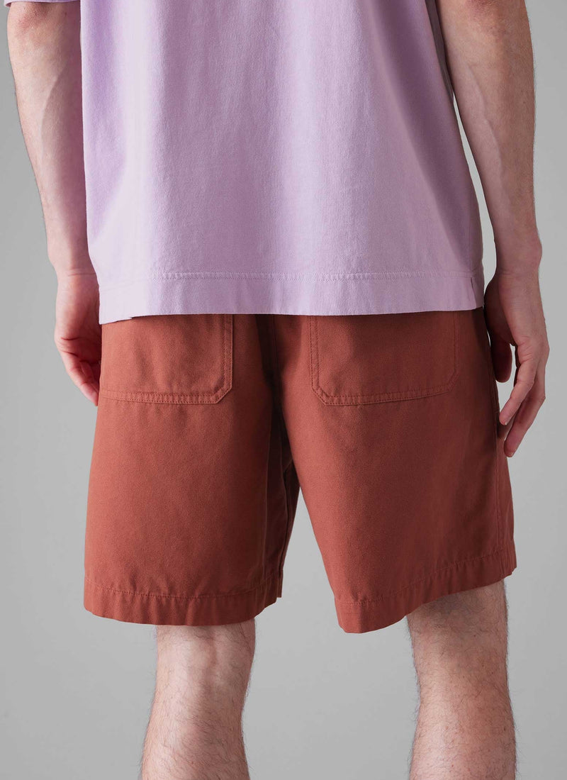 Cotton Canvas Shorts | Terracotta