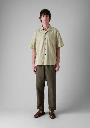 Alfie Overdyed Stripe Trousers | Fawn