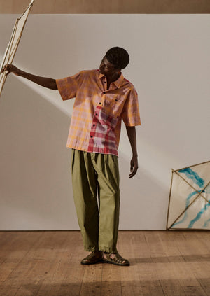 Cotton Poplin Tapered Trousers | Montella