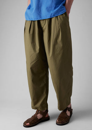 Cotton Poplin Tapered Trousers | Montella