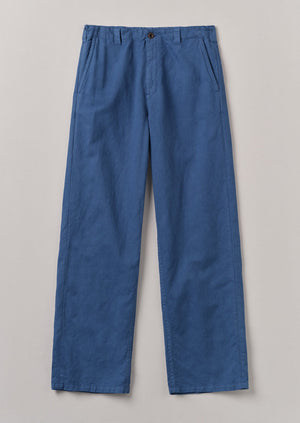 Rory Cotton Linen Drawstring Trousers | Washed Indigo