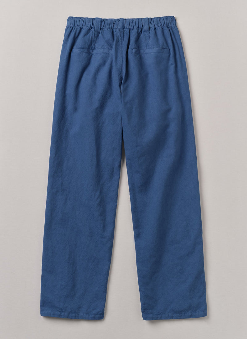 Rory Cotton Linen Drawstring Trousers | Washed Indigo