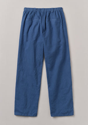 Rory Cotton Linen Drawstring Trousers | Washed Indigo
