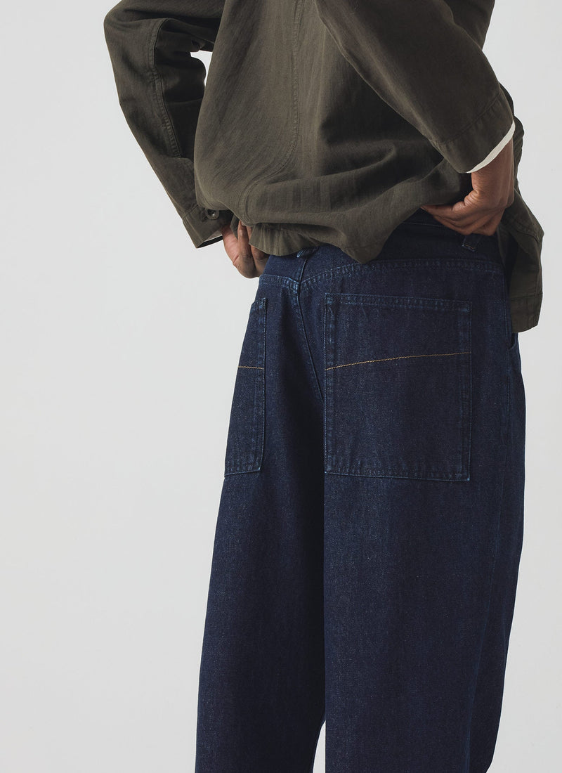 Norv Denim Tapered Trousers | Dark Indigo