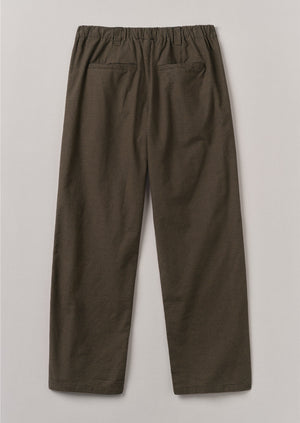 Rory Gingham Drawstring Trousers | Burnt Umber