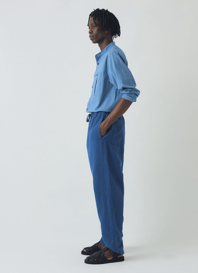 Alfie Garment Dyed Herringbone Trousers | Delft