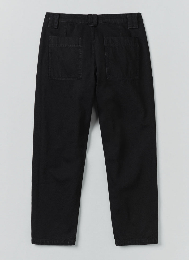 Elliot Denim Tapered Trousers | Carbon Black