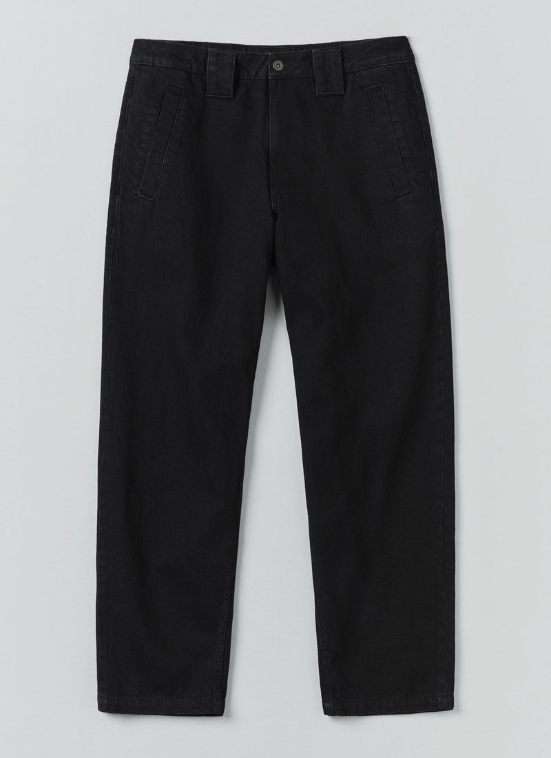 Elliot Denim Tapered Trousers | Carbon Black
