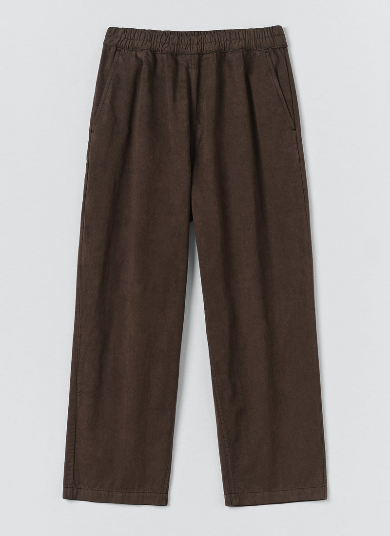 Gabriel Garment Dyed Cotton Twill Trousers | Dark Cocoa