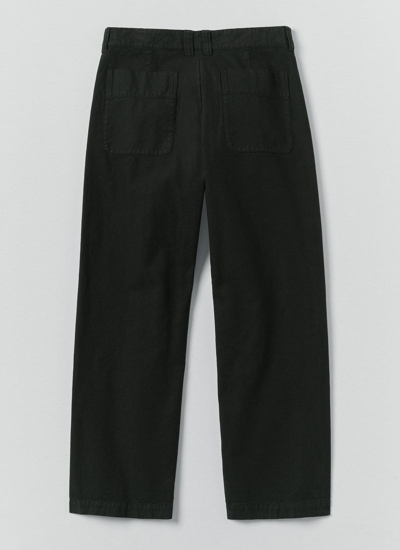 Rory Overdyed Micro Houndstooth Cotton Trousers | Oil Green