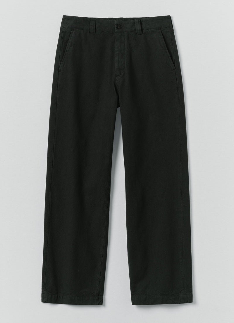 Rory Overdyed Micro Houndstooth Cotton Trousers | Oil Green
