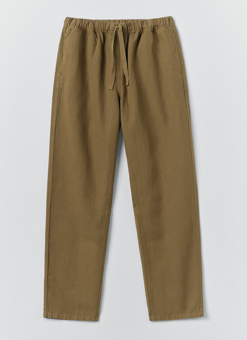 Alfie Garment Dyed Herringbone Trousers | Woodland Green