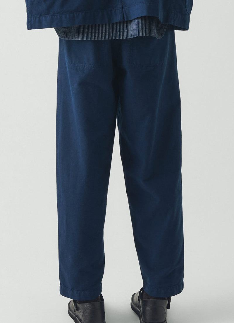 Elliot Garment Dyed Cotton Canvas Trousers | Uniform Blue