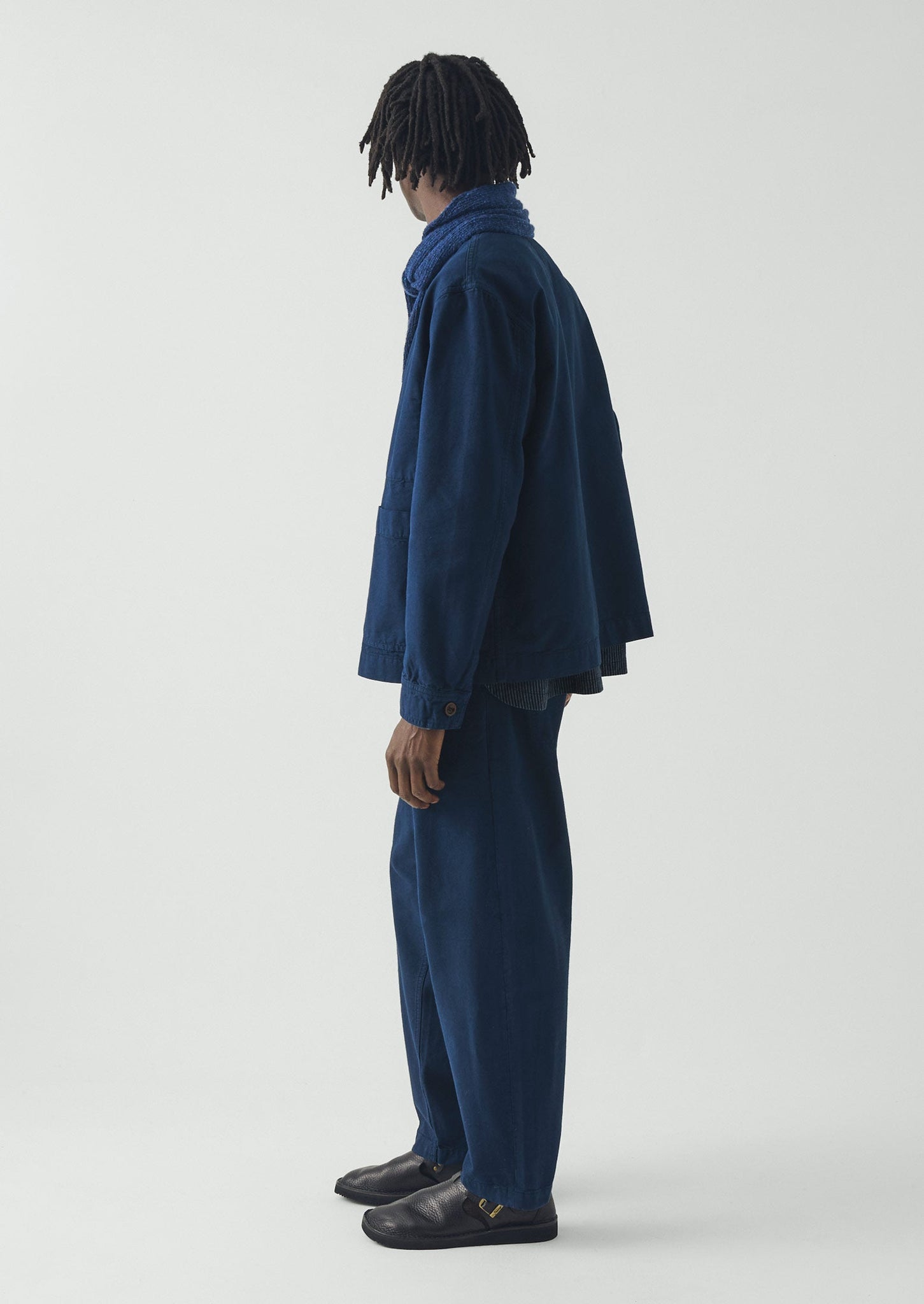 Elliot Garment Dyed Cotton Canvas Trousers | Uniform Blue